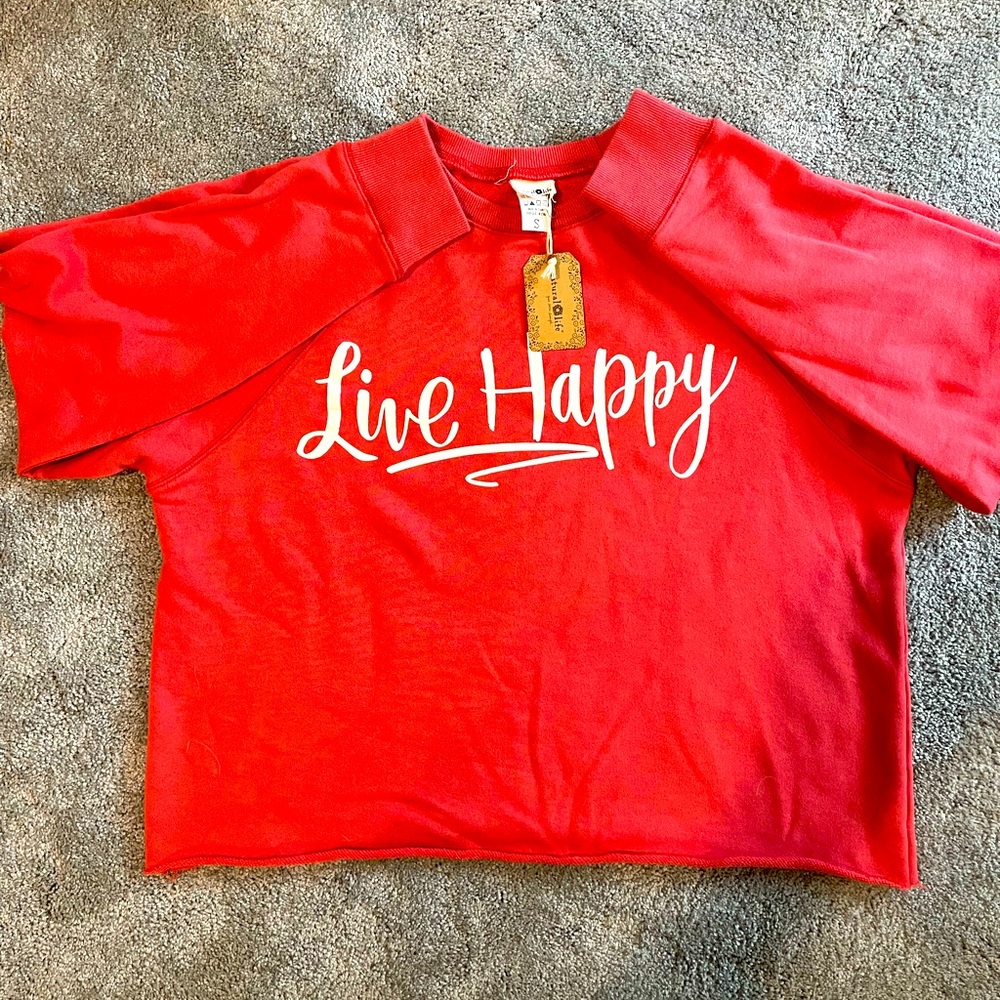 Woman’s small crop sweatshirt made by Natural Life